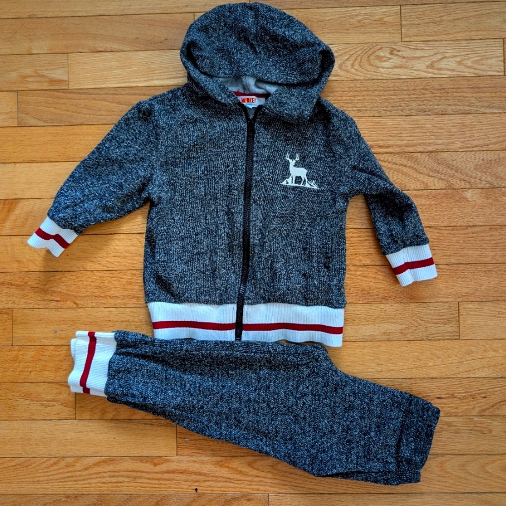 Kids Gray Hoodie and Pants jogger Set